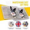Rectangle Stickers(Set of 2) 7.5cm - Funny Boston Terrier Dog