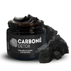 Mascarilla Facial de Carbón Activado Carboné Detox – Arcillas Puras, Cera de Arroz y Extracto de Benjuí – Limpieza Profunda, Control de Grasa y Reducción de Poros – Apto para Todo Tipo de Piel, 60g