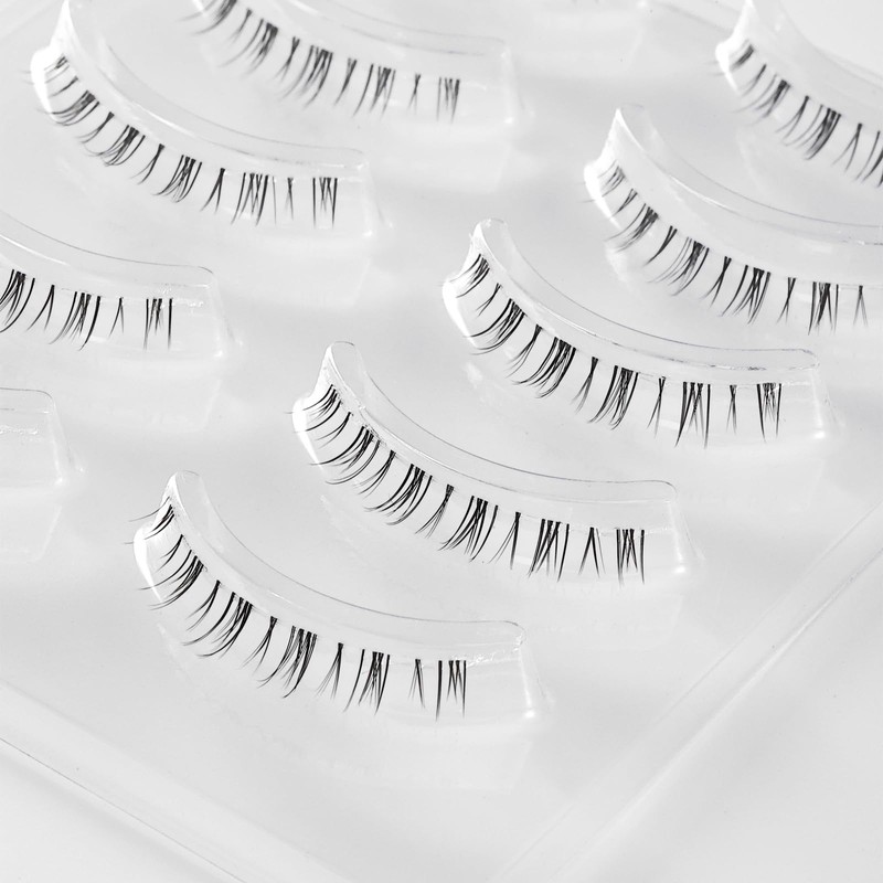 Koommon Natural False Eyelashes, Transparent Axis False Eyelashes, Handmade Upper