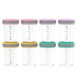 Tronco 8oz Glass Baby Food Storage Jars with Lids – 8 Pack, Large Reusable Glass Baby Food Containers for Infant Puree, Breast Milk, Freezer,Microwave,Dishwasher Safe