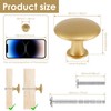 50 Pack Gold Round Cabinet Knobs Drawer Knob Bulk Set/