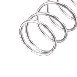 sourcing map Compression Spring, 304 Stainless Steel Compression Springs, Silver Spiral Spring, Steel Spring 16 mm, OD 1.2 mm, Cable Size 9 mm, Compressed Length 40 mm, Length 15.7 N, Load Capacity,
