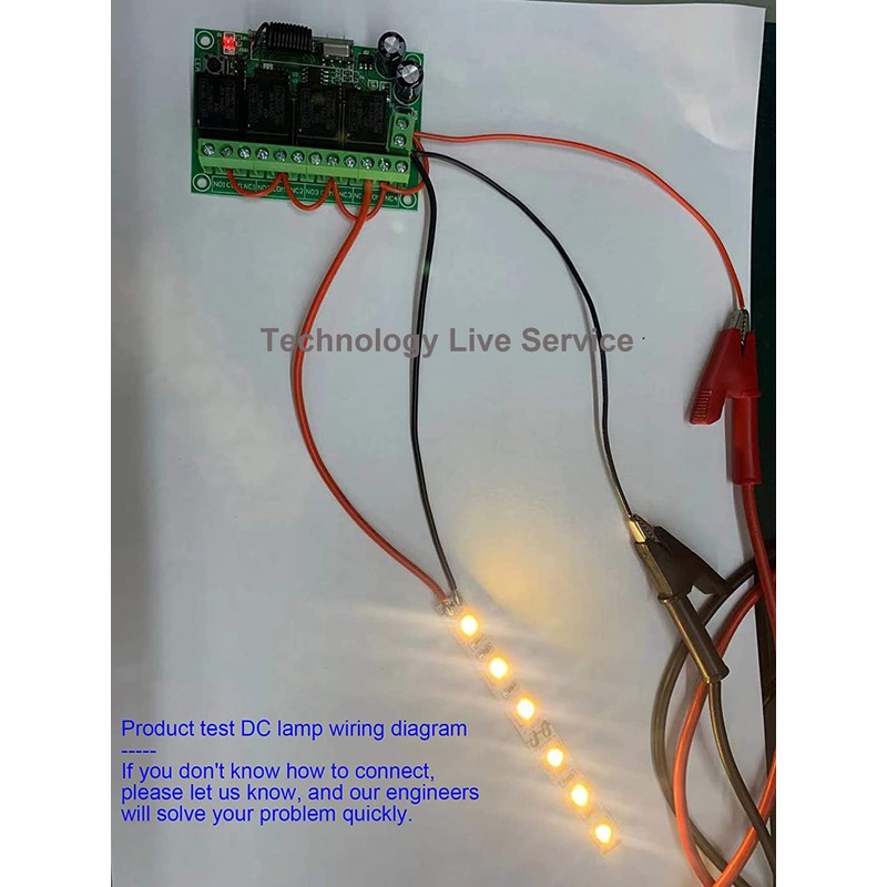 12V 4 Channels 433Mhz Wireless Remote Control Switch with Industrial