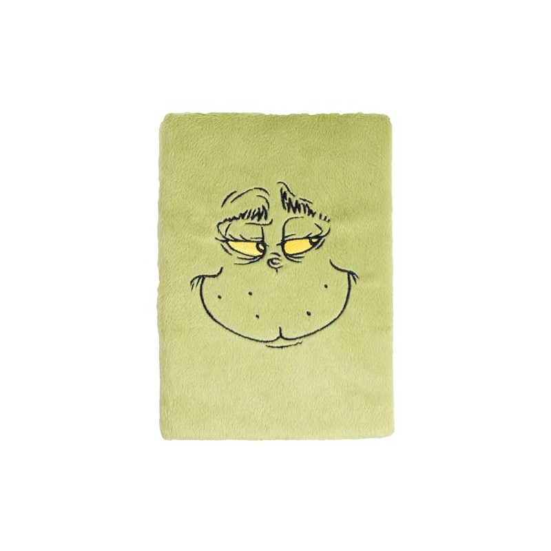 Fizz Creations The Grinch Fluffy Note Book. Festive Textured Notebook.