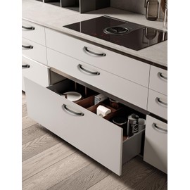 Mengico 10 Pack 5 Inch (128mm) Black Arch Cabinet Pulls - Matte Black Zinc Alloy Drawer Handles for Kitchen & Bathroom, Modern Cabinet Hardware