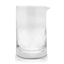 The Art of Craft Cocktail Mixing Glass: 18oz/ 550ml Seamless Crystal Mixing Glass with Thick Weighted Bottom for Home Bars and Professional Bartenders