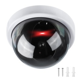 PATIKIL Fake Security Camera, Dummy Dome Cameras with Flashing Red LED Light & Screw for Indoor & Outdoor Home Business, White
