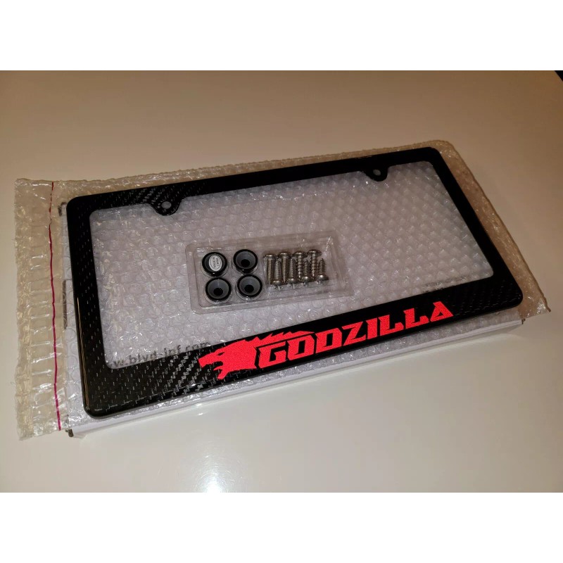 Godzilla GTR (Red) Godzilla GTR 100% Carbon Fiber License Plate