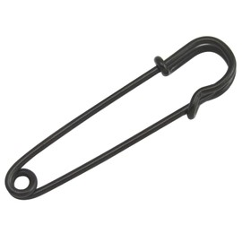 Black 50mm Length Safety Pin Safety Blanket Pin Pack of 15