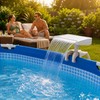 Pool Waterfall Fountain for Above-Ground Pools – Adjustable Clamp Spillway