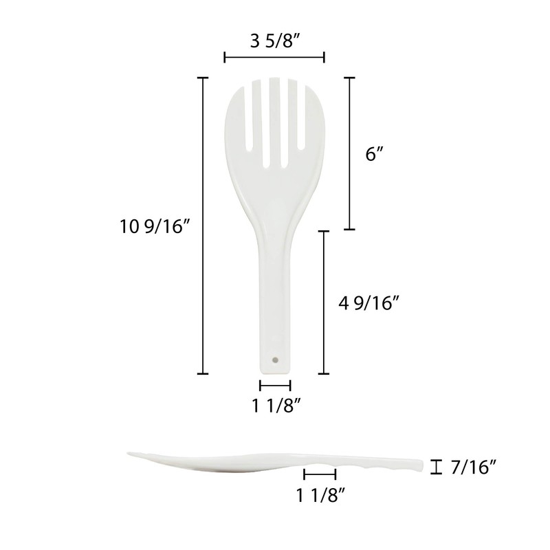 Thunder Group 10-1/2-Inch Plastics Rice Spatulas, Jumbo, White