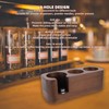 Coffee Tamper Holder 3 Holes Walnut Wood Prevent Slip Stable