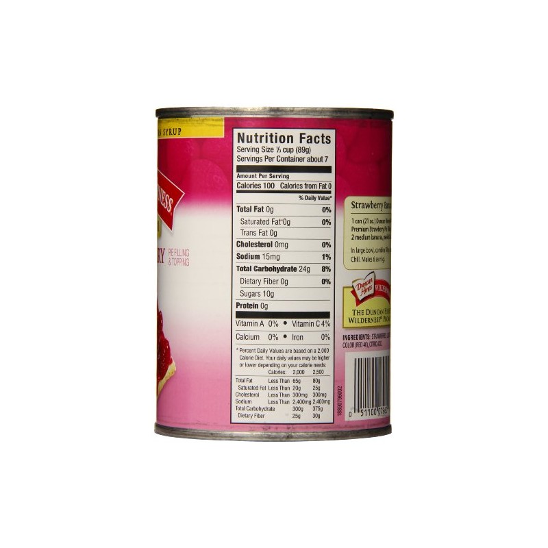 Wilderness Premium Pie Filling & Topping, Strawberry, 21 Ounce (Pack