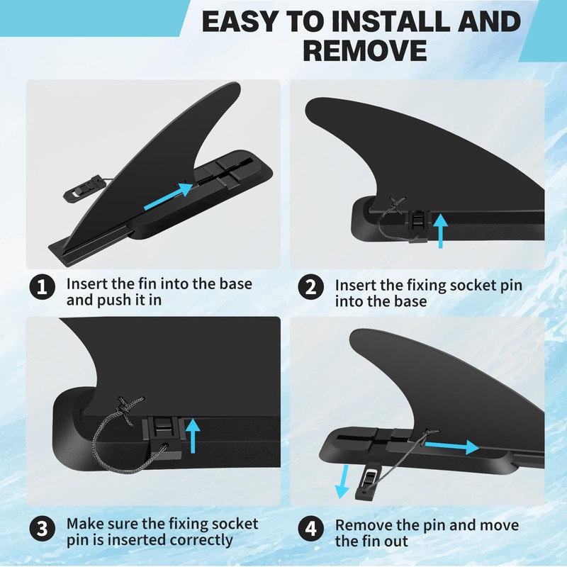 ALLPICK Sup Fin Small Fin, Removable Fin, Stand Up Paddle