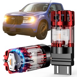 ZONBEAM 4257 4257NA Amber LED Front Turn Signal Bulbs for Ford Maverick 2022-2025 - CANBUS Error Free (Plug-and-Play),No Hyper Flash - Powerful & Super Bright with Cooling Fan Design