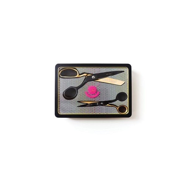 Tula Pink Limited Edition Black & Gold Scissor Tin TPLIMITED1