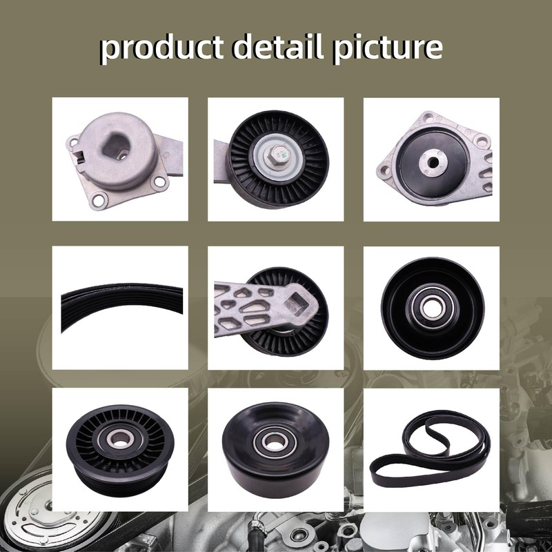 5-Pc Serpentine Belt Kit for Ford 4.6L 5.4L, Replaces 90K-38274A