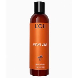 L'Oil Body lotion, Miami Vibe. Super Anti-Aging, Hydrating, Anti-wrinkle, Antioxidant, Anti-stretch marks. From head-to-toe. 24 Hour Moisture. 8 fl oz