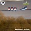 I Like Birds - 4 Swallows on Wire Window Stickers