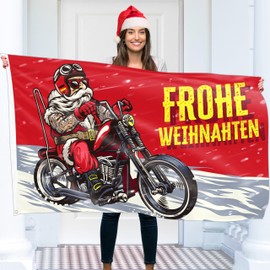 Christmas Flag 90 x 150 cm with Eyelets - Christmas Flag Merry Advent Season - Vivid Digital Print - Flag Advent - Flag Christmas - Double Stitching