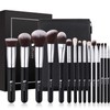 DUcare Makeup Brushes Set of 15 with PU Storage Pouch,