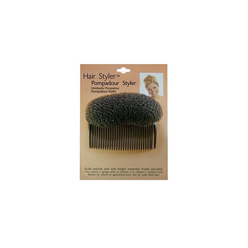 Pompadour Comb Hair Styler Black Set of 2