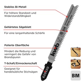 KWB Jigsaw blades, laminate, woodwork, 6205–25 Single