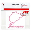 Nürburgring Sticker 8 cm - Pink Vinyl Sticker - Racing