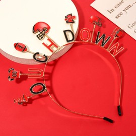 PHALIN Game Day Headband for Women Colorful Enamel Rhinestone Gameday Hairband Football Baseball Hair Accessory Sport Headband Gifts (Touch Down 5)