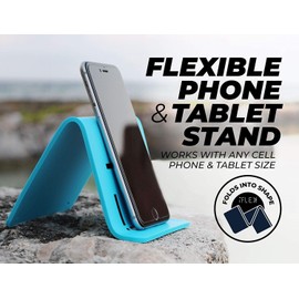 iFLEX スマホスタンド タブレット 変形自在 多用途 汎用性 シリコン製 グリップ 飛行機 クラシックブルー