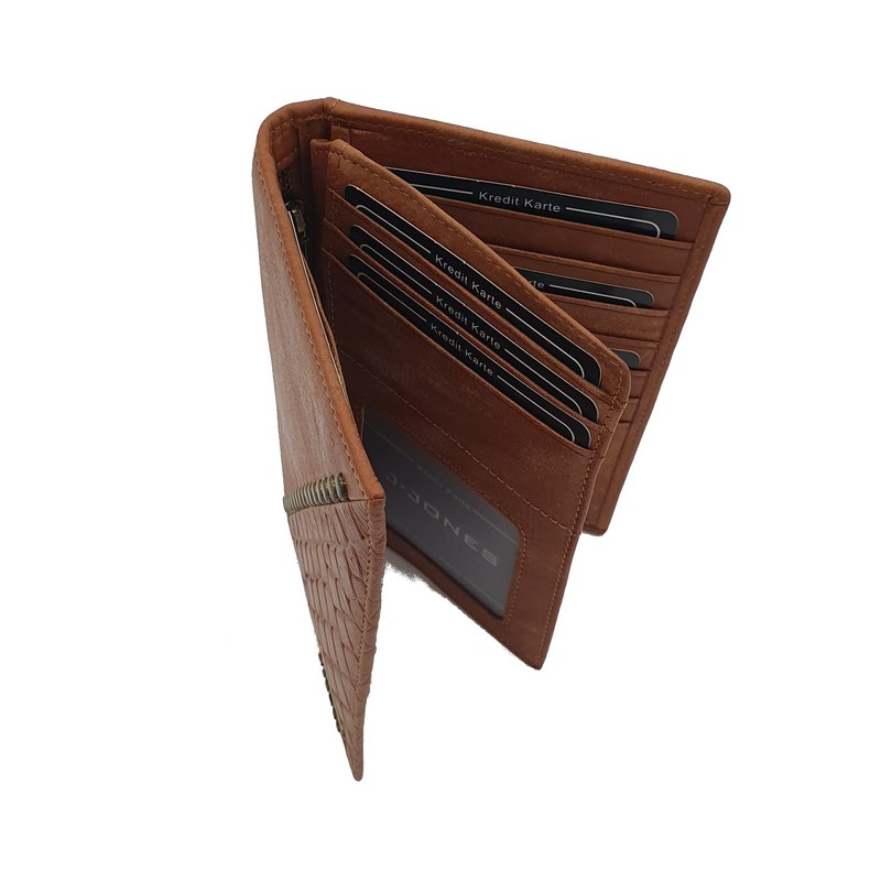 Large Men's Leather Wallet ID Wallet Credit Card Holder with