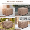 Patio Ottoman Cover Waterproof Square Outdoor Small Side Table Covers,22"W