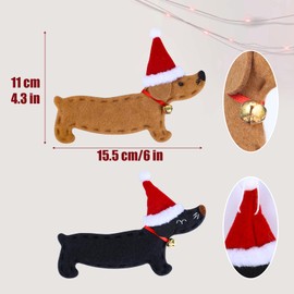 Pack of 2 Christmas Tree Pendants Dachshund Fabric Christmas Tree Decoration Christmas Gifts Christmas Tree Decoration Small Christmas Pendant Christmas Decoration Christmas Tree Decoration