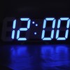 3D LED Wall Clock Minimalist White Frame Digital Wall Alarm