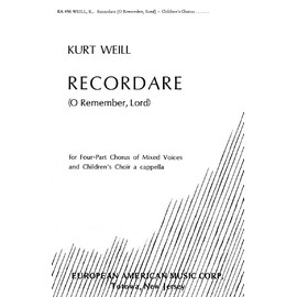 Recordare: Klagelieder Jeremias 5. op. 11. mixed choir (SATB) with children's choir (SMez). Partie de chœur.