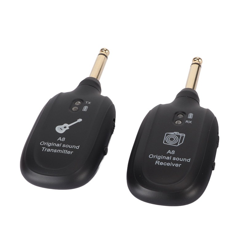 Guitar Wireless System Rechargeable UHF 730MHz 4 Channels Guitar Transmitter
