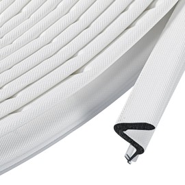 BBTO Weather Stripping Door Seal Strip Kerf Soundproof Strip V-Shaped Q Foam Weather Stripping Exterior Door Frame for Summer Windows Large Gap Seal and Easy Installation(26 Feet,White)