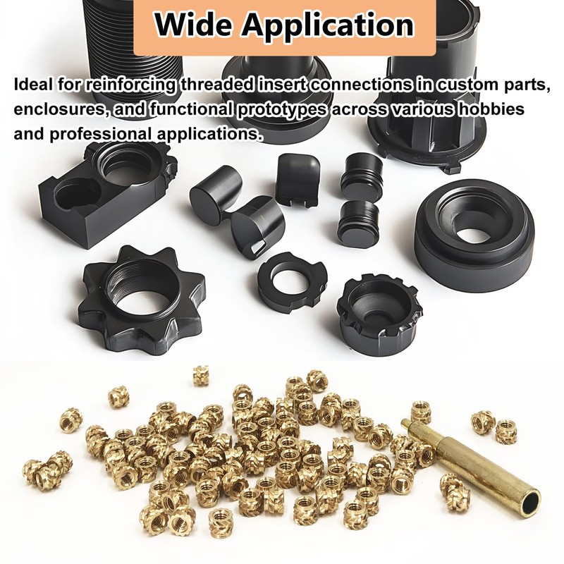 QSJ Threaded Insert 400Pcs M3 x L4 x D5 Heat