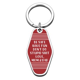 Gag Gifts Funny Stocking Stuffers for Teens Girls, Stocking Stuffers for Teen Girls Boys, Dont Do Stupid Shitkeychain Gifts for Teen Girls Birthday Valentines Day Gifts for Daughter Son from Mom Dad