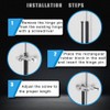 Lyaciomn 6Pcs Hinge Pin Gold Door Stopper Adjustable Heavy Duty