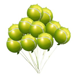 Toyvian Pack of 10 Green Tennis Party Balloons Tennis Ball Large Balloons Tennis Party Decoration for Sports Themed Birthday Women Men Decoration Party Supplies 45 7 cm