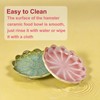 4PCS Ceramic Hamster Food Dish,Sunflower Guinea Pig Food Bowls 4.5in