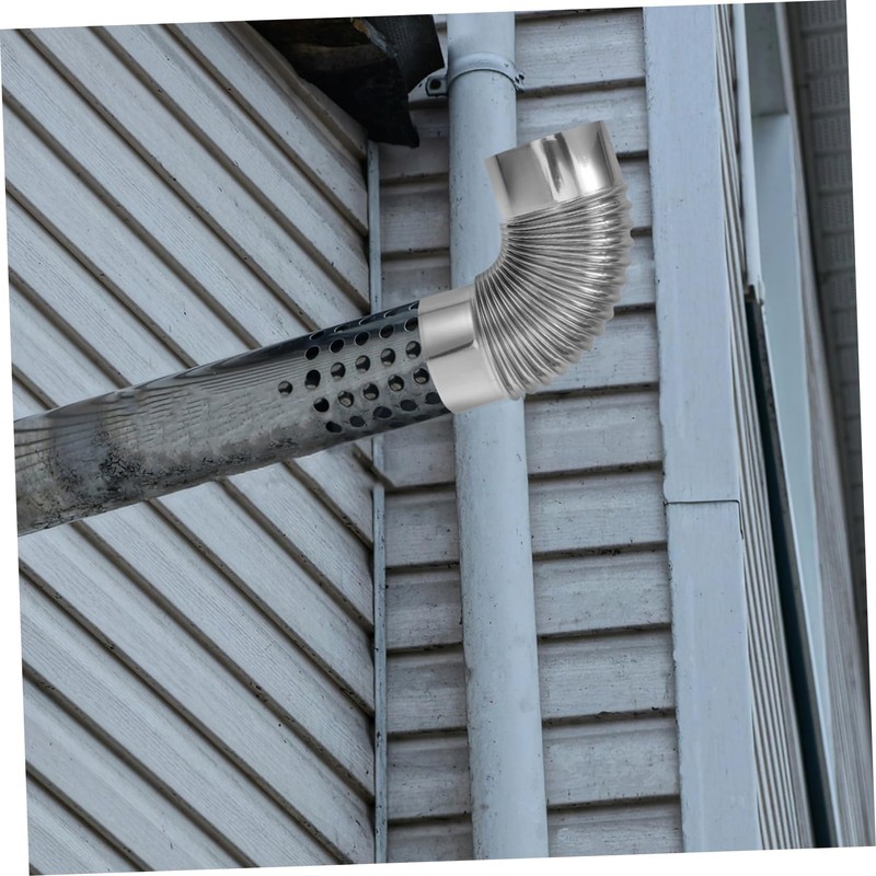 SHINEOFI 2pcs Stainless Steel Elbow Pipe for Chimney Flue Efficient