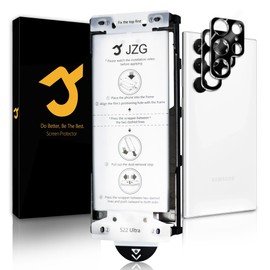 uShield 2+2 Pack For Galaxy S22 Ultra Screen Protector Auto Alignment [Not Glass], Camera Lens Protector, Ceramic Film, Fingerprint Compatible, Scratch Self-Healing, Easy Installation