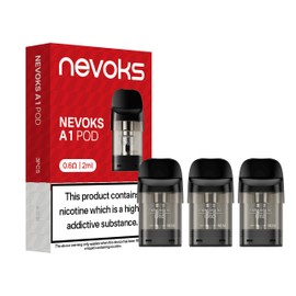 TVDC TVDC Nevoks Feelin A1 Pods, Intense Flavour, Dual-Filling Options & Leak-Proof Structure, 2ml Cartridge No Nicotine, 3 Pack, (0.6ohm MTL - Top Fill)