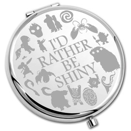 PLITI Prinzessinnen-Film-inspiriertes Geschenk, Tamatoa-Geschenk, "I'd Rather Be Shiny Ocean", Taschenspiegel für Märchenliebhaber (eher Shiny CMU)