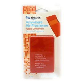 Anywhere Air Freshener Portable Fragrance for CAR Automobiles, Offices, lockers, Campers and Hotel Rooms,by airB (Apple Cinnamon Orange)