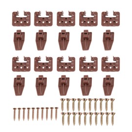 10 Pack Drawer Track Guide and Glides Dresser Center Mount Plastic Drawer Slides Replacement Parts with Screws for Furniture Drawer System