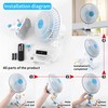 BananaDeer Oscillating Clip on Fan 9-Inch With Remote control, Portable
