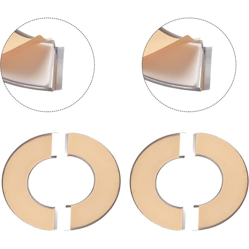 2 pieces split two-piece chrome stainless steel valve/tap cover/valve hole